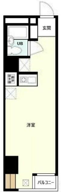 朝日サンライズ玉川(ワンルーム/2階)の間取り写真