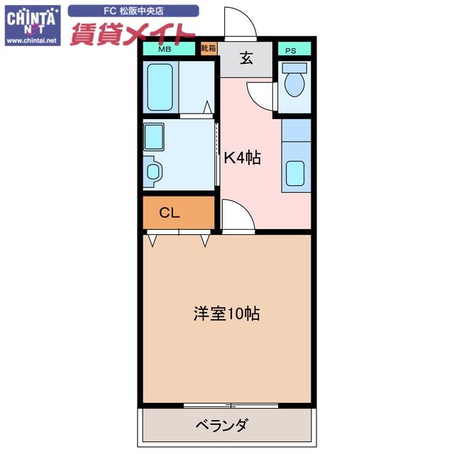 グランハーベスト(1K/3階)の間取り写真
