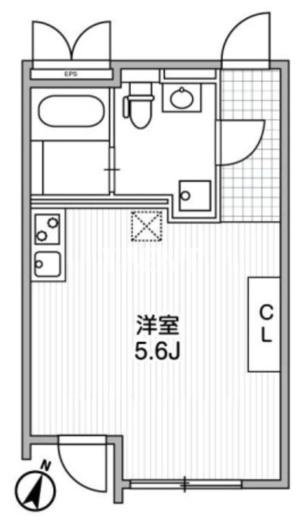 アレーロ代々木(ワンルーム/2階)の間取り写真