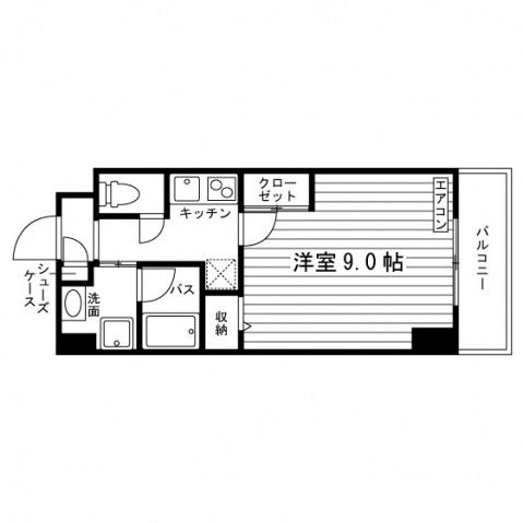 フォルネ(1K/3階)の間取り写真