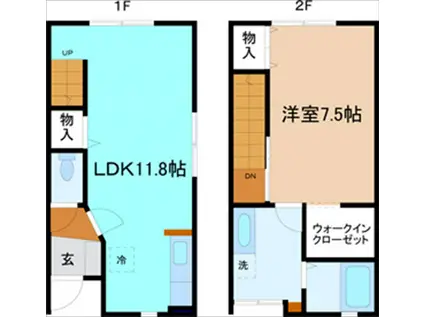 パサージュ(1LDK/1階)の間取り写真