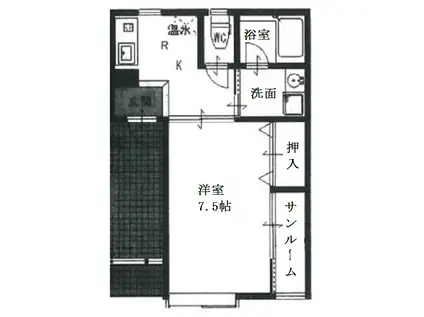 エチュード(1K/2階)の間取り写真