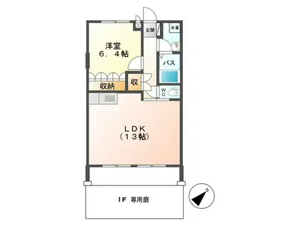 サン・グレイスヴィラ(1LDK/1階)の間取り写真