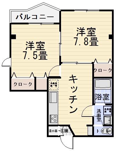 ハイツリリーフIII(2K/3階)の間取り写真