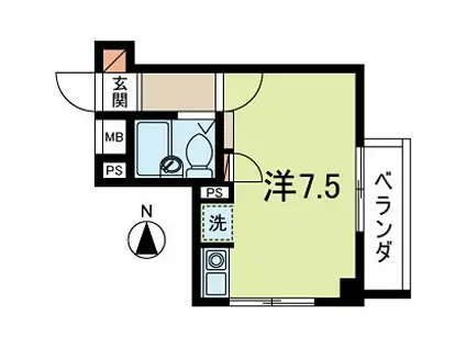 エクセル新高円寺(ワンルーム/3階)の間取り写真