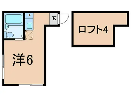 サクセス神之木台A(ワンルーム/2階)の間取り写真