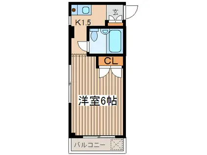 フレグランス笹塚(1K/2階)の間取り写真
