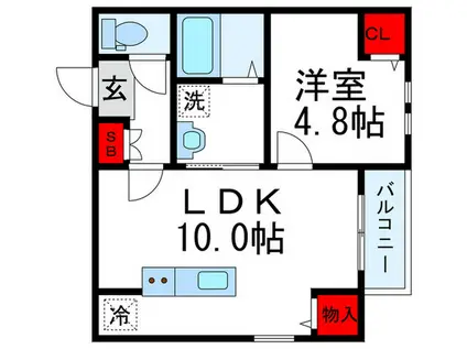 サニ-ヒル(1LDK/3階)の間取り写真