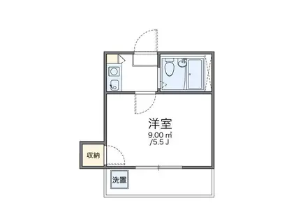 レオパレス上大岡第12(1K/2階)の間取り写真