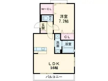 SAKIGAKE(1LDK/3階)の間取り写真