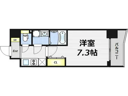サムティ梅田インターコア(1K/7階)の間取り写真
