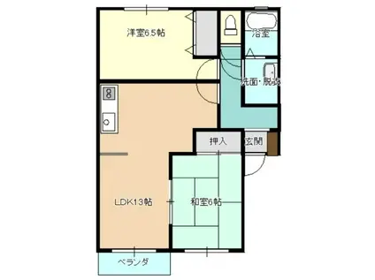 ファインホームズ(3DK/1階)の間取り写真