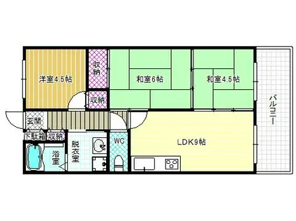 ドリーム松村弐番館(3LDK/5階)の間取り写真