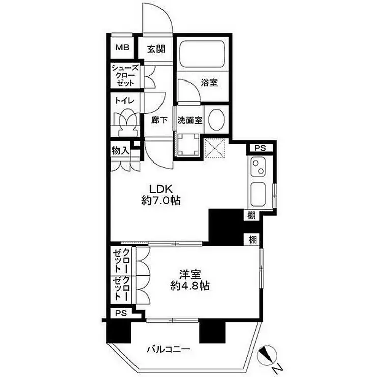 ラ・コスタ新宿余丁町 3階階 間取り