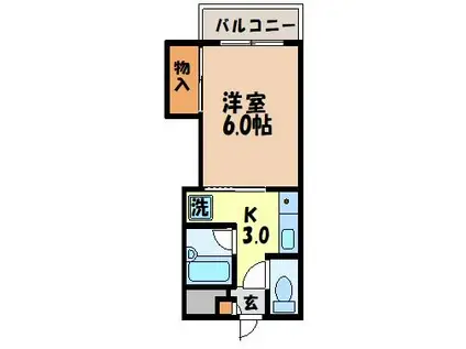 アーバンパレスA(1K/3階)の間取り写真