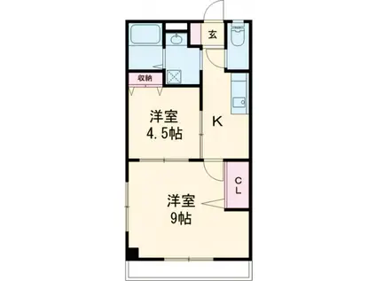 アゼリア21(2K/1階)の間取り写真