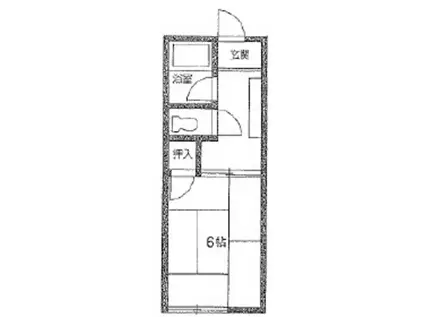 サンビュー塚本(1K/2階)の間取り写真