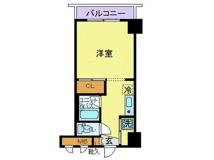 RENATO広瀬通(1K/8階)の間取り写真