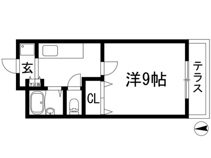 メゾン小百合園(1K/1階)の間取り写真