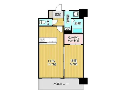 MEDICREST(1LDK/9階)の間取り写真