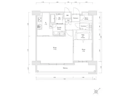 エンクレスト博多駅南FIT(2K/14階)の間取り写真