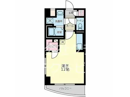 ディアセブン(ワンルーム/2階)の間取り写真