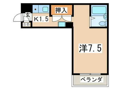 ヴィラフローレスタ(1K/3階)の間取り写真