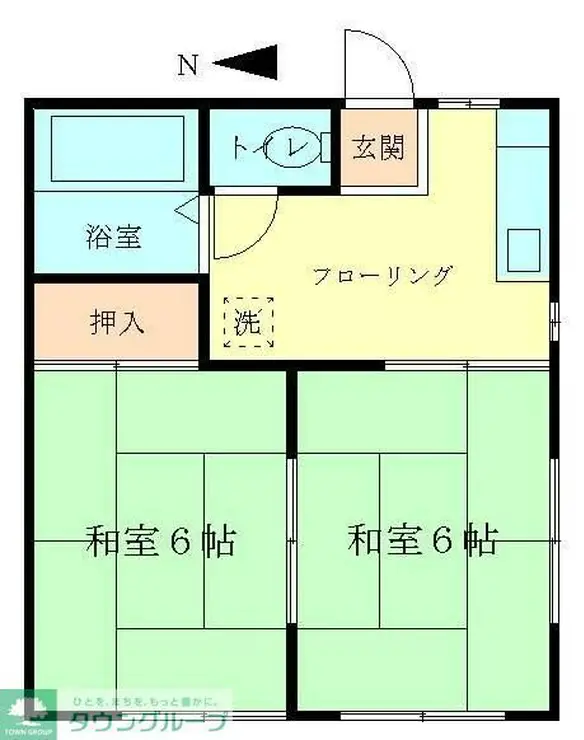 浜祥コーポA棟 2階階 間取り