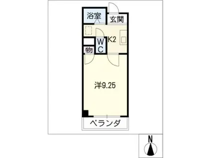 エクセル浅間(1K/4階)の間取り写真