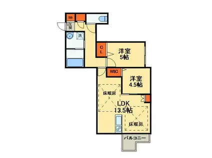 プレミアメゾン(2LDK/3階)の間取り写真