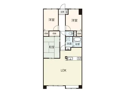 エンゼルハイム東福山弐番館(3LDK/12階)の間取り写真