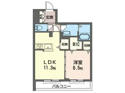エスポワール(1LDK/2階)の間取り写真