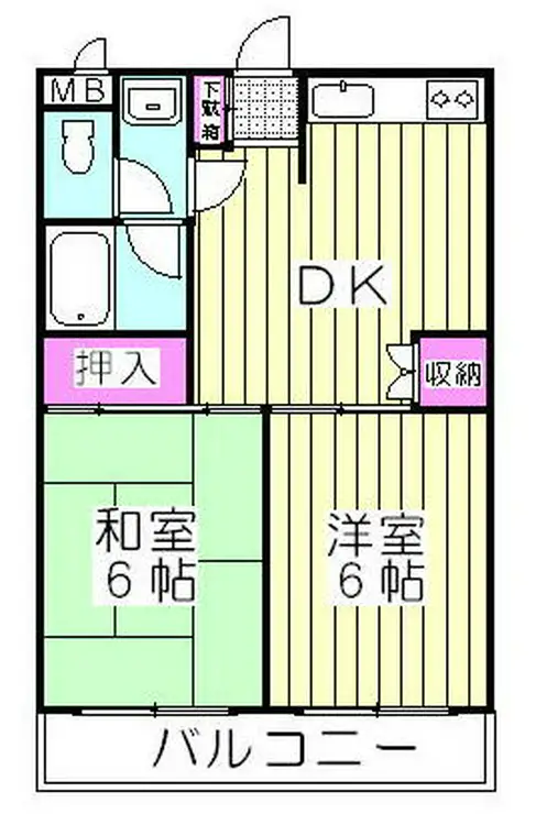 第二ドリームハイツ 2階階 間取り
