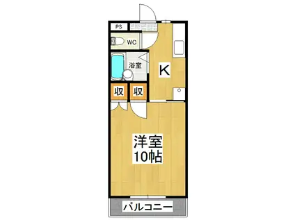 エトワール浅間(1K/2階)の間取り写真