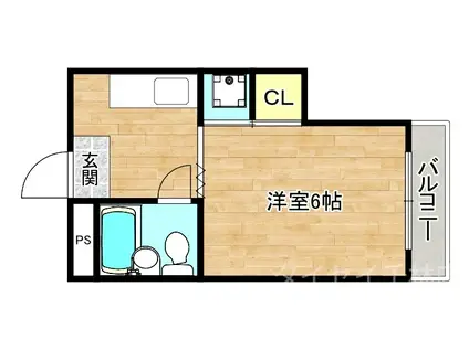 富士コーポ(1K/3階)の間取り写真