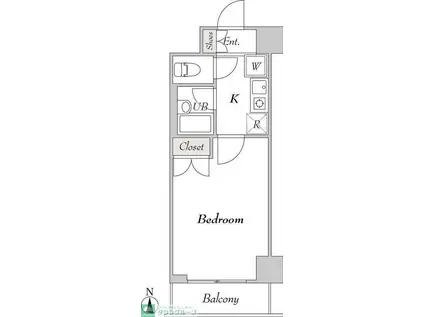 BLUROCK秋葉原(1K/7階)の間取り写真