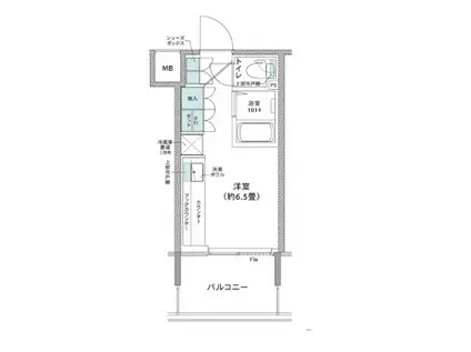 コムレジ赤羽 学生棟(ワンルーム/4階)の間取り写真