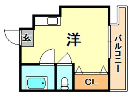 東門エースタウンビル(ワンルーム/4階)の間取り写真
