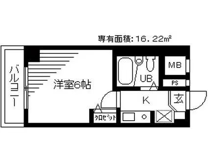 エスポワール岸根公園(1K/3階)の間取り写真