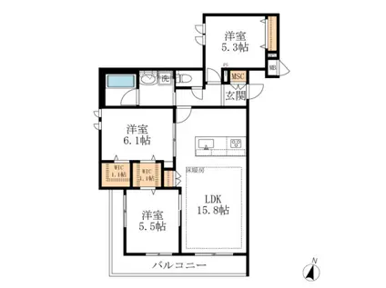 PADDINGTON(3LDK/2階)の間取り写真