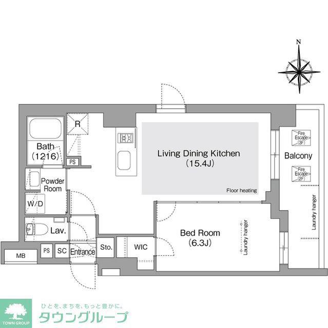 コンフォリア・リヴ文京護国寺(1LDK/3階)の間取り写真