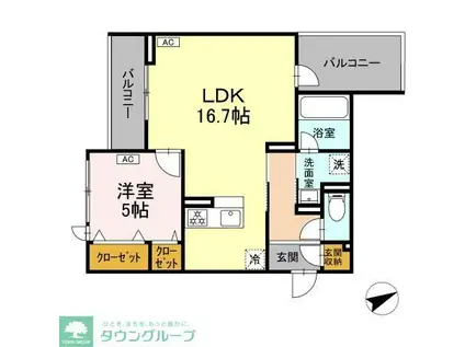 D-RESIDENCE稲城(1LDK/3階)の間取り写真