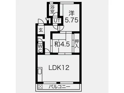 エスポワール春日井(2LDK/2階)の間取り写真