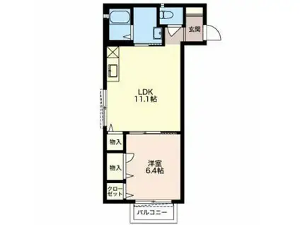 コーポサンライズ(1LDK/2階)の間取り写真