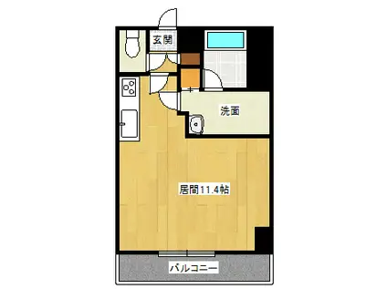 フォーレストインみなみ野(ワンルーム/5階)の間取り写真