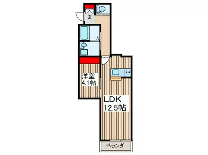船橋市本中山2丁目計画(1LDK/2階)の間取り写真