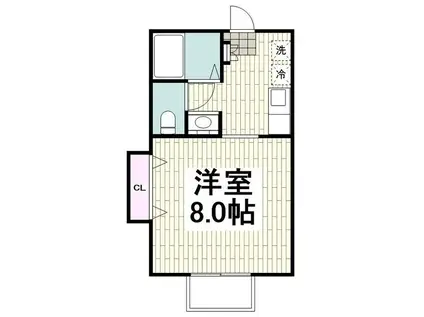 マイ・タウン横濱館(1K/1階)の間取り写真