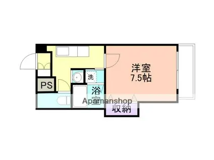 ＪＲ和歌山線 岩出駅 徒歩27分 6階建 築29年(1K/5階)の間取り写真