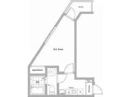 アイリス川崎(1K/3階)の間取り写真