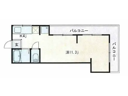 BIG STONE(ワンルーム/1階)の間取り写真